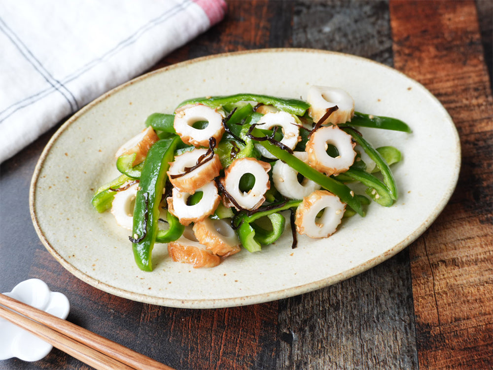 【味わいだし】ピーマンとちくわの塩昆布ナムル