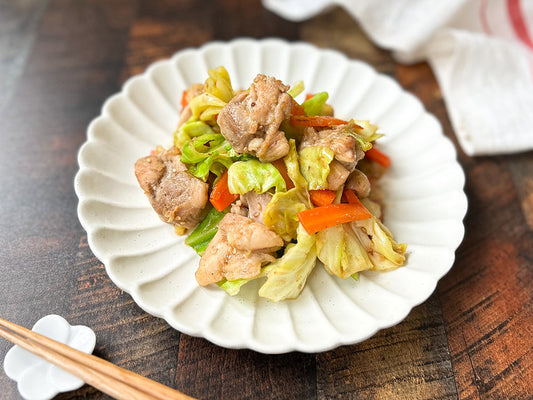 【味わいだし】鶏肉とキャベツのごまだれ炒め