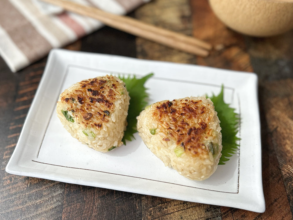 【miso soup】ねぎ味噌焼きおにぎり